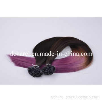 Ombre Human Virgin Remy Hair Extensions, Keratin Hair Extensions